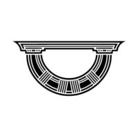 Art Deco Archway, Geometric Ornamentation, Minimalist, Retro vector