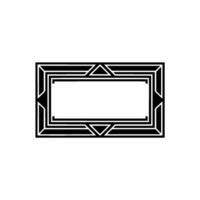 Geometric Deco Frame, Minimalist, Blank Canvas, Border vector