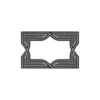 Geometric Deco Frame, Minimalist, Line vector