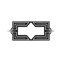 Geometric Deco Frame, Minimalist - Pattern vector