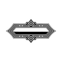 Art Deco Geometric Banner, Elegant Element vector