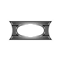 Geometric Deco Frame, Minimalist, Elegant Outline - Modern vector