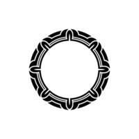 Intricate Tribal Circle Frame, Minimalist - Ornament vector