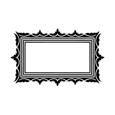 Elegant Black Frame, Decorative Border, Vintage, Ornament