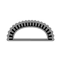 Stylized Pierogi Emblem, Minimalist vector