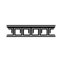 Geometric Deco Border, Minimalist, Elegant Pattern - Linear vector