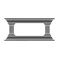 Geometric Temple Frame, Minimalist vector