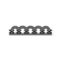 Art Deco Wave Border, Elegant Element vector