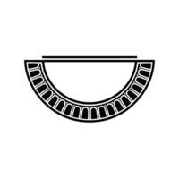 Geometric Crescent Moon, Minimalist vector