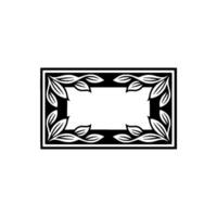 Elegant Botanical Frame, Minimalist, Leaf vector