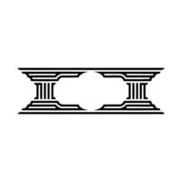 Geometric Classical Frame, Minimalist, Elegant Division vector