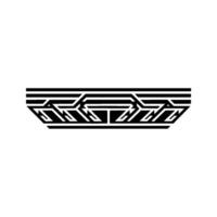 Geometric Deco Border, Minimalist, Modern Emblem, Pattern vector