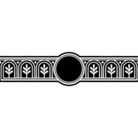Art Deco Botanical Border, Elegant Element vector