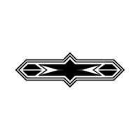 Geometric Arrowhead Emblem, Modern Minimalist vector