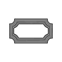 Layered Geometric Frame, Minimalist vector
