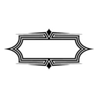 Art Deco Frame, Geometric Ornament, Elegant Border, Vintage, Line vector