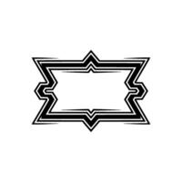 Geometric Star Frame, Minimalist, Blank Space vector