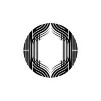 Geometric Circle Emblem, Abstract, Minimalist vector