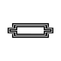 Art Deco Frame, Geometric, Elegant Border, Minimalist Style - Retro vector