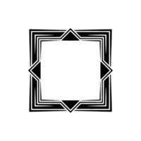 Geometric Deco Frame, Minimalist, Square vector