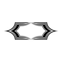 Geometric Deco Frame, Minimalist, Elegant Outline, Art vector
