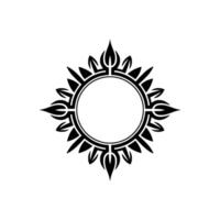 Geometric Tribal Frame, Minimalist, Circular Motif vector
