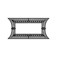 Art Deco Frame, Geometric Ornamentation, Vintage Elegance, Border vector