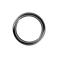 Dynamic Circle Brushstroke, Minimalist vector