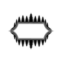 Forest Frame, Minimalist Wilderness Border, Natural Element vector
