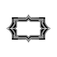 Art Deco Frame, Geometric Ornament, Elegant Border, Vintage, Composition vector