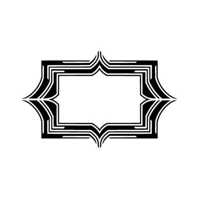Art Deco Frame, Geometric Ornament, Elegant Border, Vintage, Composition
