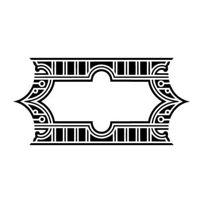 Art Deco Frame, Geometric Ornamentation, Vintage Elegance - Border