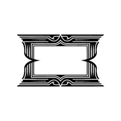 Art Deco Frame, Elegant Border, Vintage, Minimalist Composition, Decorative