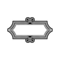 Elegant Deco Frame, Vintage Ornamentation, Minimalist, Swirls vector