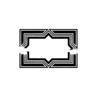 Geometric Deco Frame, Gradient Texture, Minimalist vector