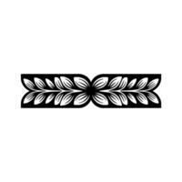Stylized Leaf Border, Elegant Decorative Element vector