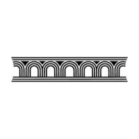 Art Deco Archway Border, Geometric, Minimalist Style vector