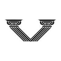 Geometric Column - Minimalist Emblem vector