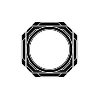 Geometric Hexagon Frame, Minimalist, Abstract vector