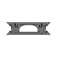 Geometric Archway, Minimalist, Modern Emblem, Abstract vector