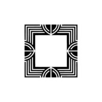 Geometric Deco Frame, Elegant Outline, Minimalist, Art deco vector
