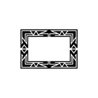 Geometric Deco Frame, Minimalist, Elegant Border, Ornate vector