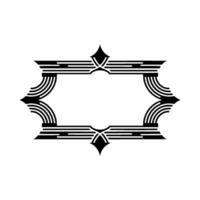 Art Deco Frame, Geometric Ornament, Elegant, Linear vector