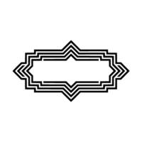 Geometric Deco Frame, Layered, Minimalist Elegance, Outline vector