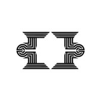 Geometric Pillars, Minimalist Symmetry, Abstract - Minimalism vector