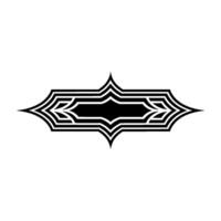 Geometric Deco Border, Elegant Outline, Stylized vector