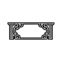 Art Deco Frame, Elegant Ornamentation, Vintage, Scrollwork vector