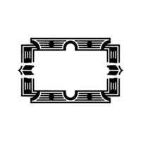 Art Deco Frame, Geometric Elegance, Retro vector
