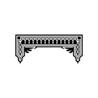 Geometric Arch Ornament, Vintage Style, Minimalist vector
