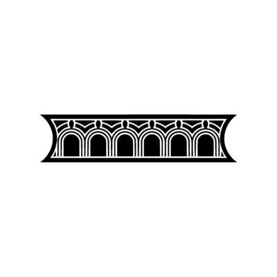 Art Deco Archway Ornament, Geometric Elegance